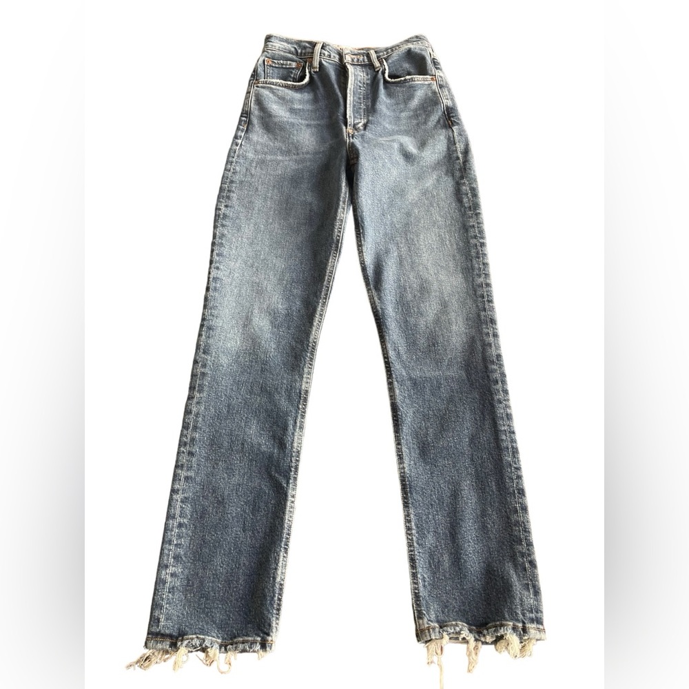 AGOLDE Riley Long High Rise Straight Jean